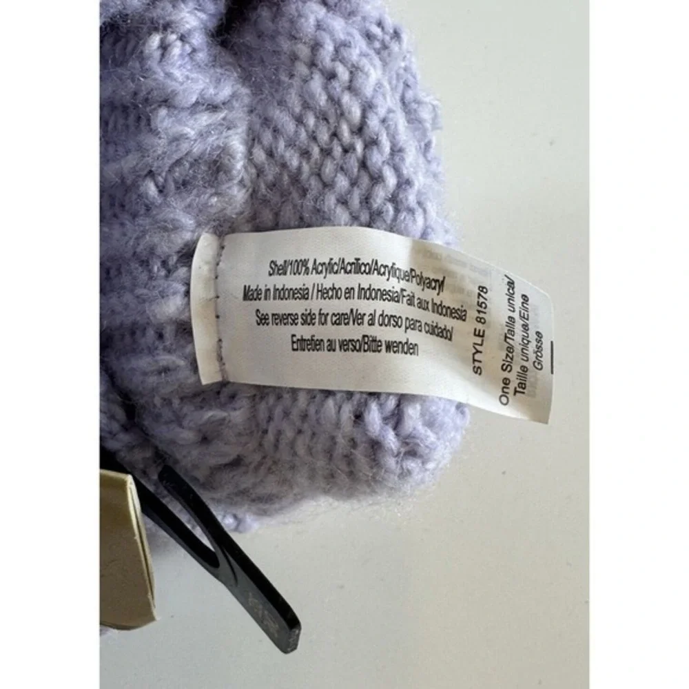 Isotoner‎ Cozy Cable Knit Gloves Knitwear Purple Cold Weather Chic 71-13